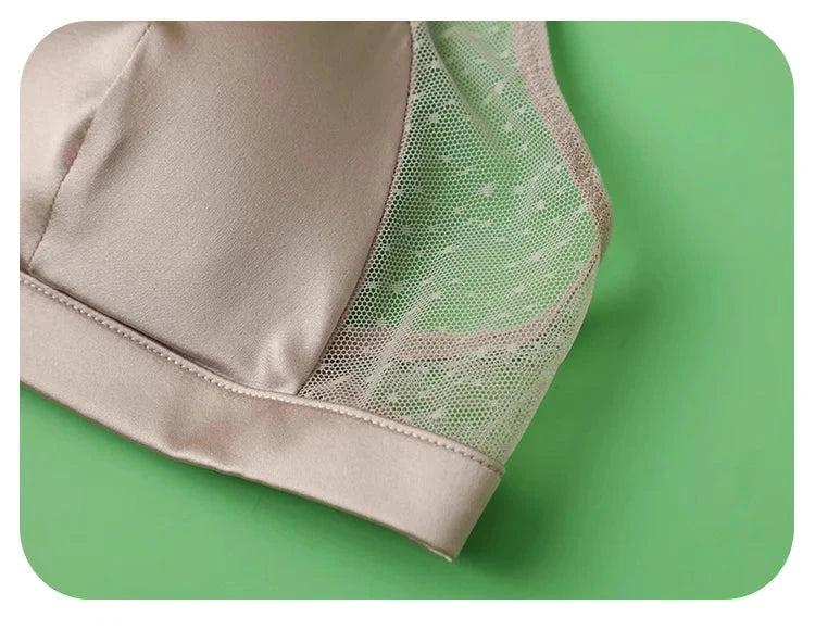Les Secrets de Léa – Soutien-gorge triangle sans fil en soie et dentelle – Chrisalyde - LSDLBoutique