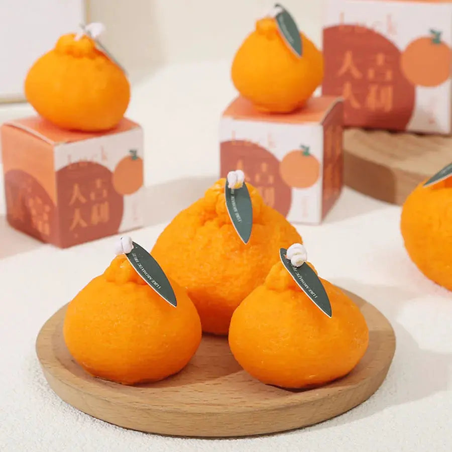 Bougie d'aromathérapie Orange laid de célébrité d'internet, cire de soja, cadeau créatif, accessoires de tournage,…