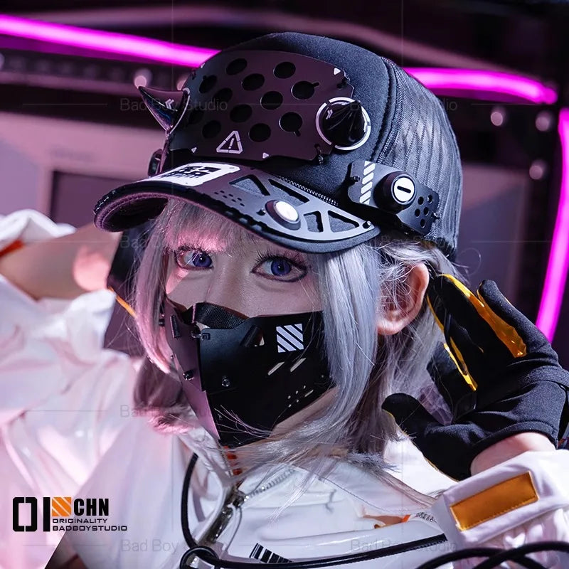 Cyberpunk Game Cosplay Mask Accessories Women Sci-fi Mechanical Mechs Mask Hand Armor Cosplay Props Halloween