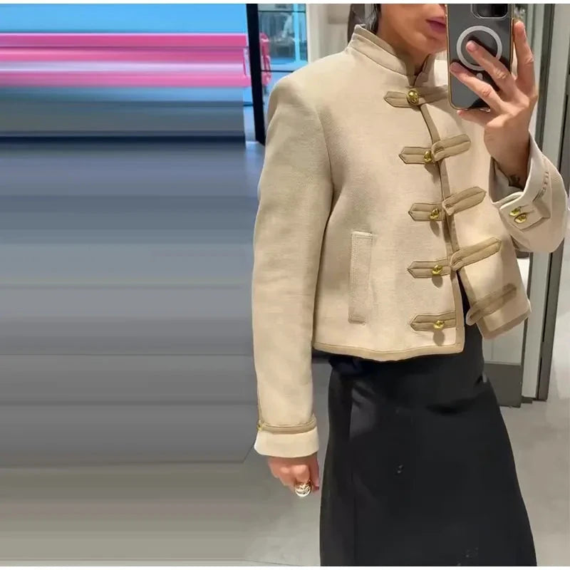Veste pilote femme marron – Zip et revers - LSDLBoutique