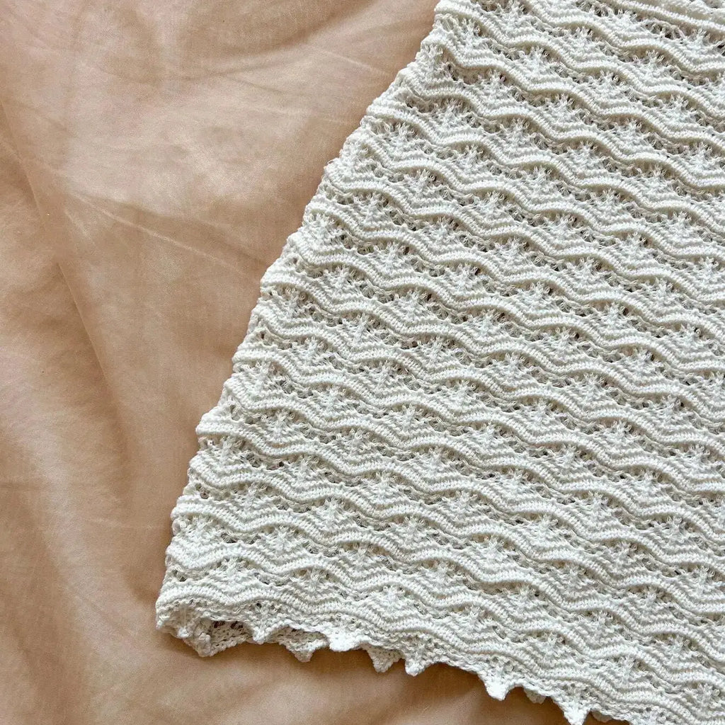Robe d'été courte en maille à perles de bois – Soleia - LSDLBoutique