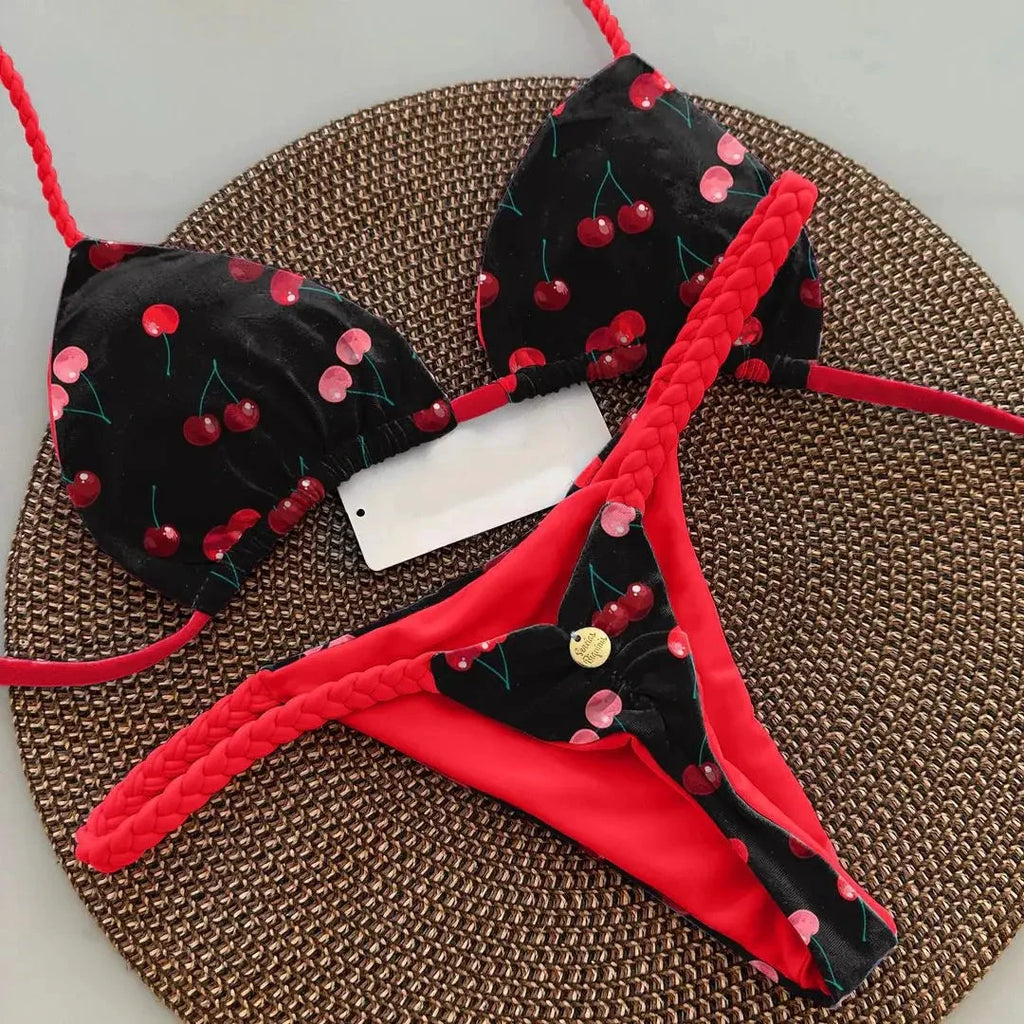 Les Secrets de Léa – Bikini imprimé G-string dos nu Ilona - LSDLBoutique