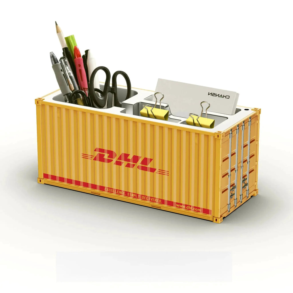 Porte-stylos design conteneur maritime – Rangement de bureau industriel – A14 | Les Secrets de Léa