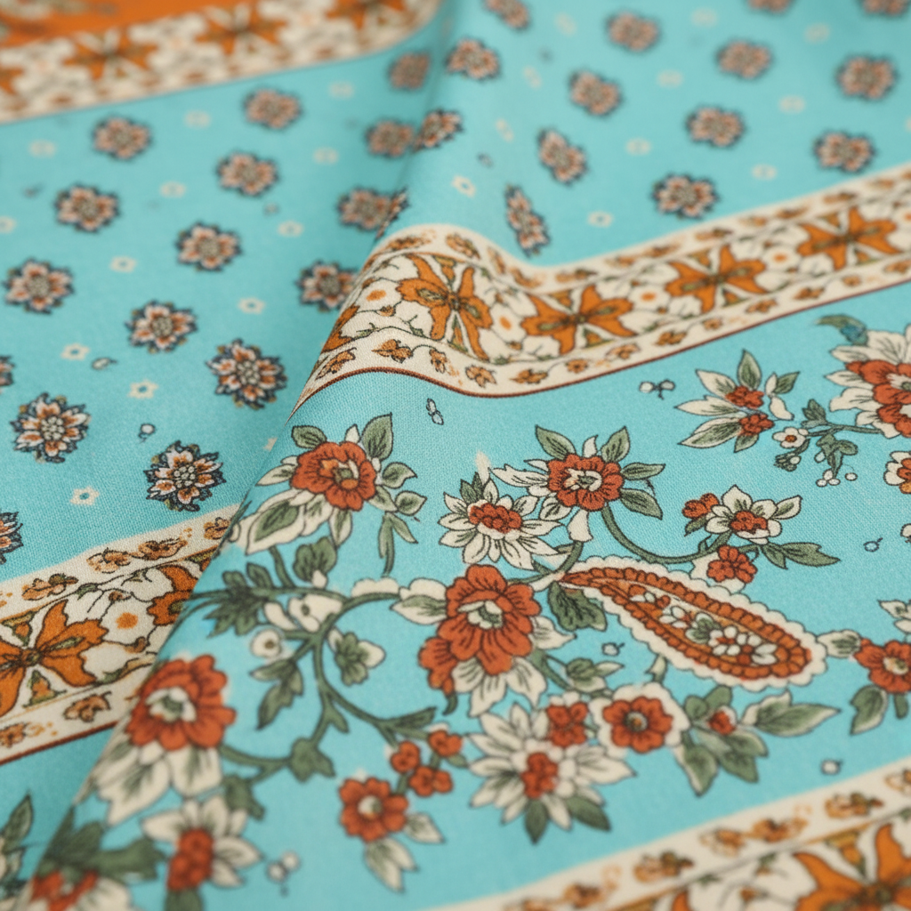 Robe longue bohème florale – Col en V, manches courtes, fente latérale