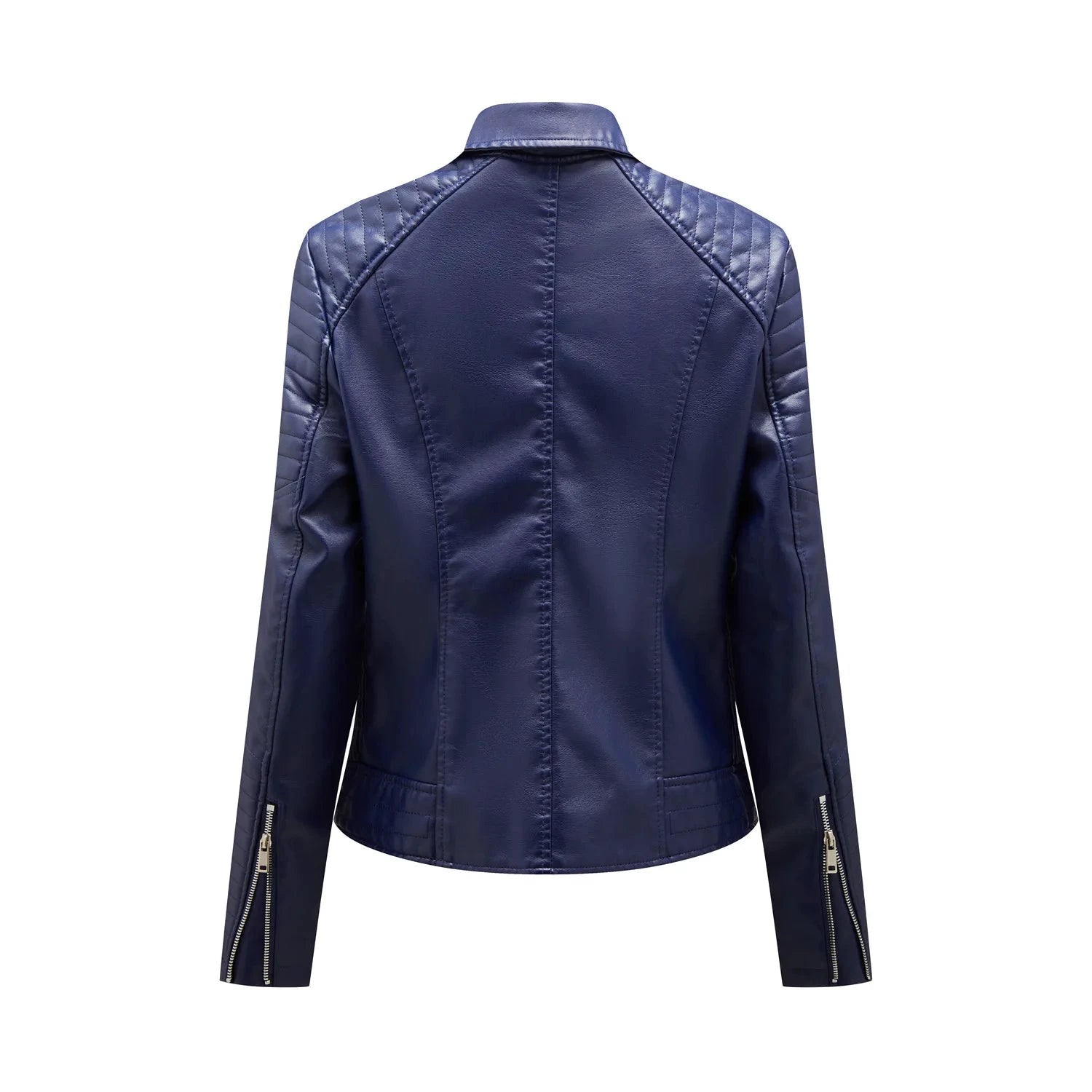 Veste Courte en Cuir Femme – Style Moto