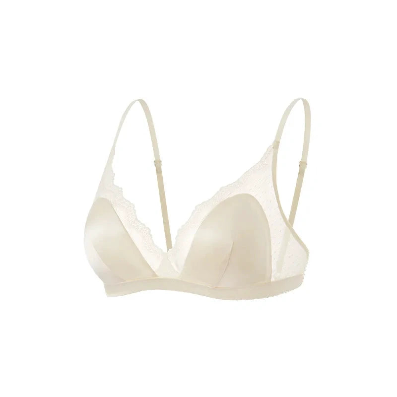 Les Secrets de Léa – Soutien-gorge triangle sans fil en soie et dentelle – Chrisalyde - LSDLBoutique