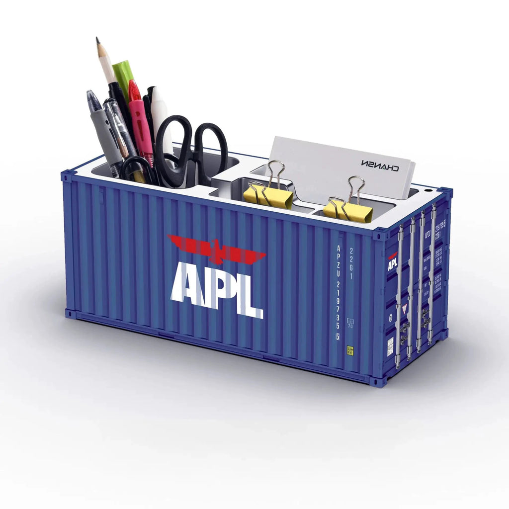 Porte-stylos design conteneur maritime – Rangement de bureau industriel – A20 | Les Secrets de Léa