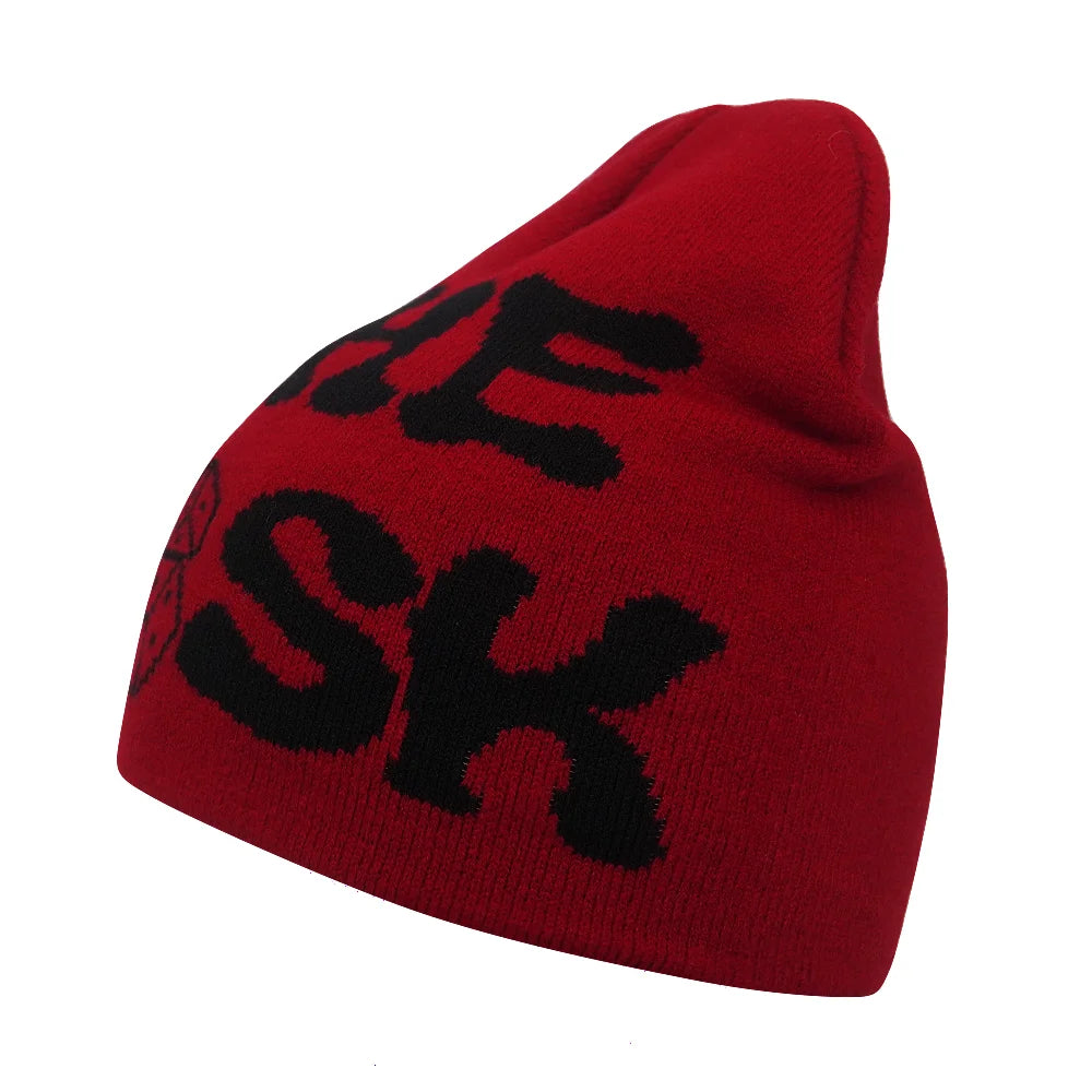 Bonnet jacquard Y2K – 100 motifs, taille unique