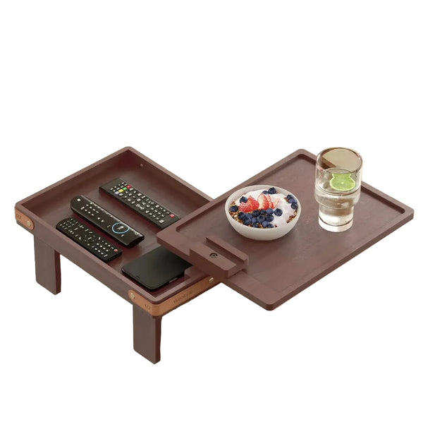 Plateau de canapé rotatif  avec boîte de rangement
