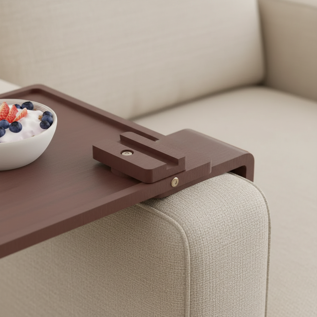 Plateau de canapé rotatif  avec boîte de rangement