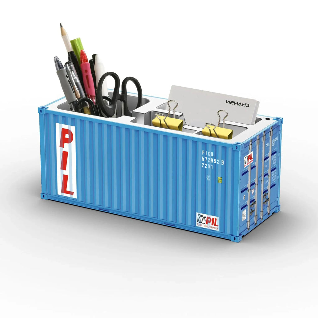Porte-stylos design conteneur maritime – Rangement de bureau industriel – A18 | Les Secrets de Léa