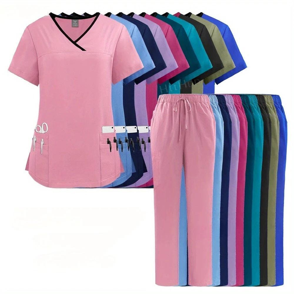 CareFit Tunique Médicale Femme Col V Pantalon Séchage Rapide - LSDLBoutique