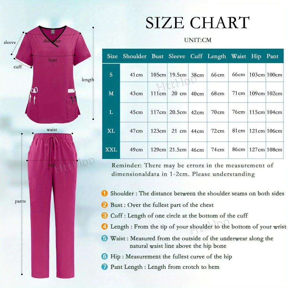 CareFit Tunique Médicale Femme Col V Pantalon Séchage Rapide - LSDLBoutique