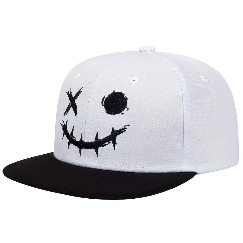 Casquette Hip-Hop Noire à Smiley Brodé - LSDLBoutique