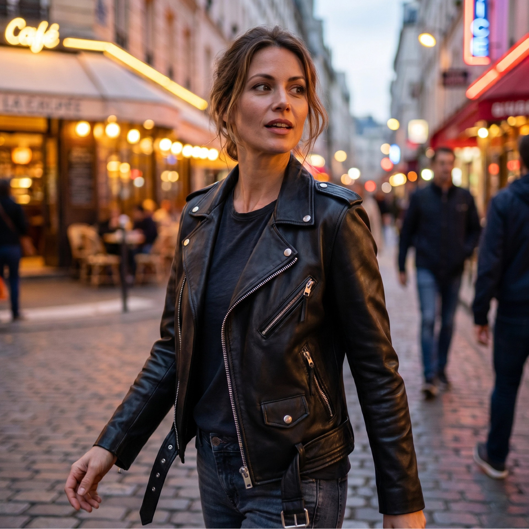 Blazer Punk Femme — Veste d'extérieur zippée style moto - LSDLBoutique