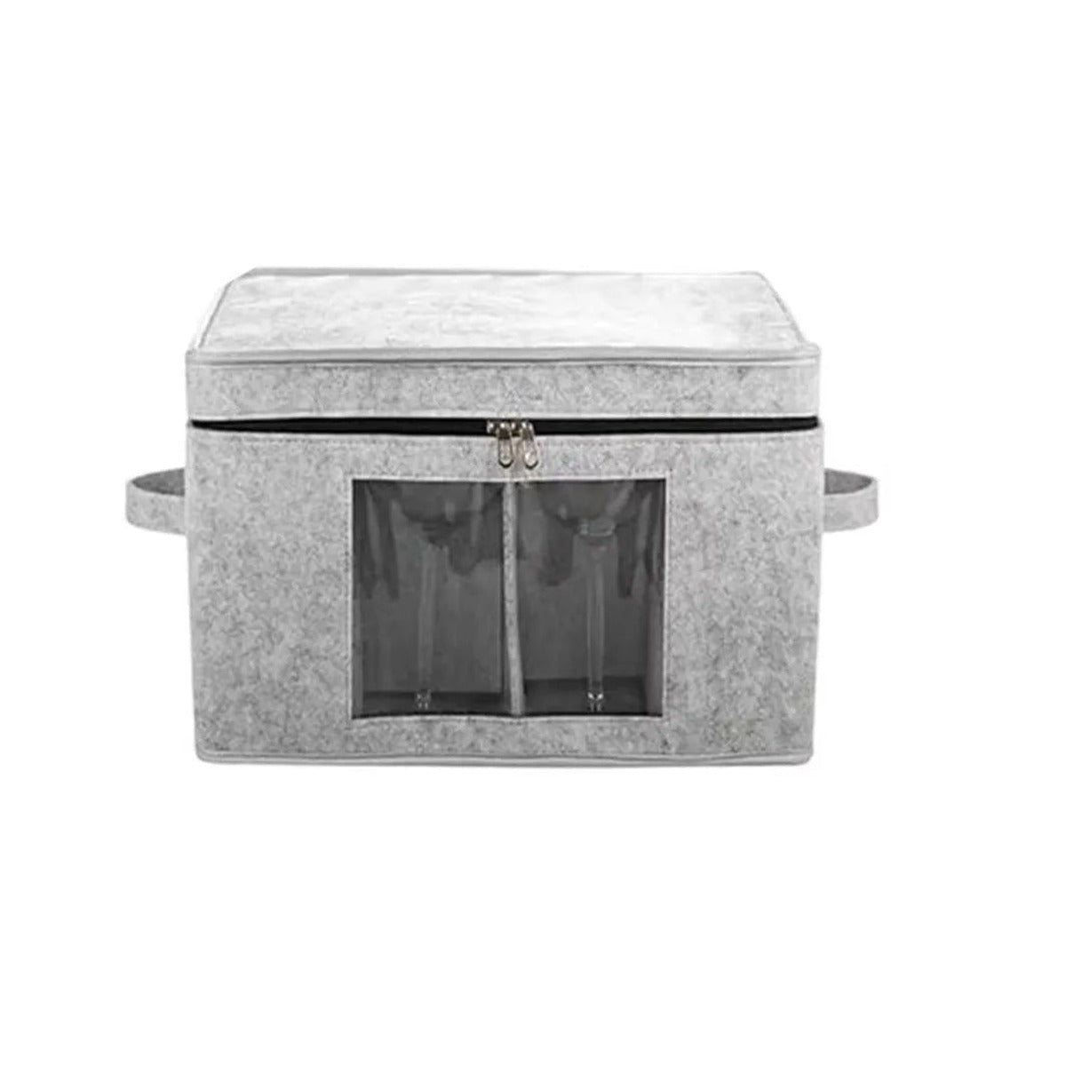 Boîte de rangement en feutre pour verres à pied