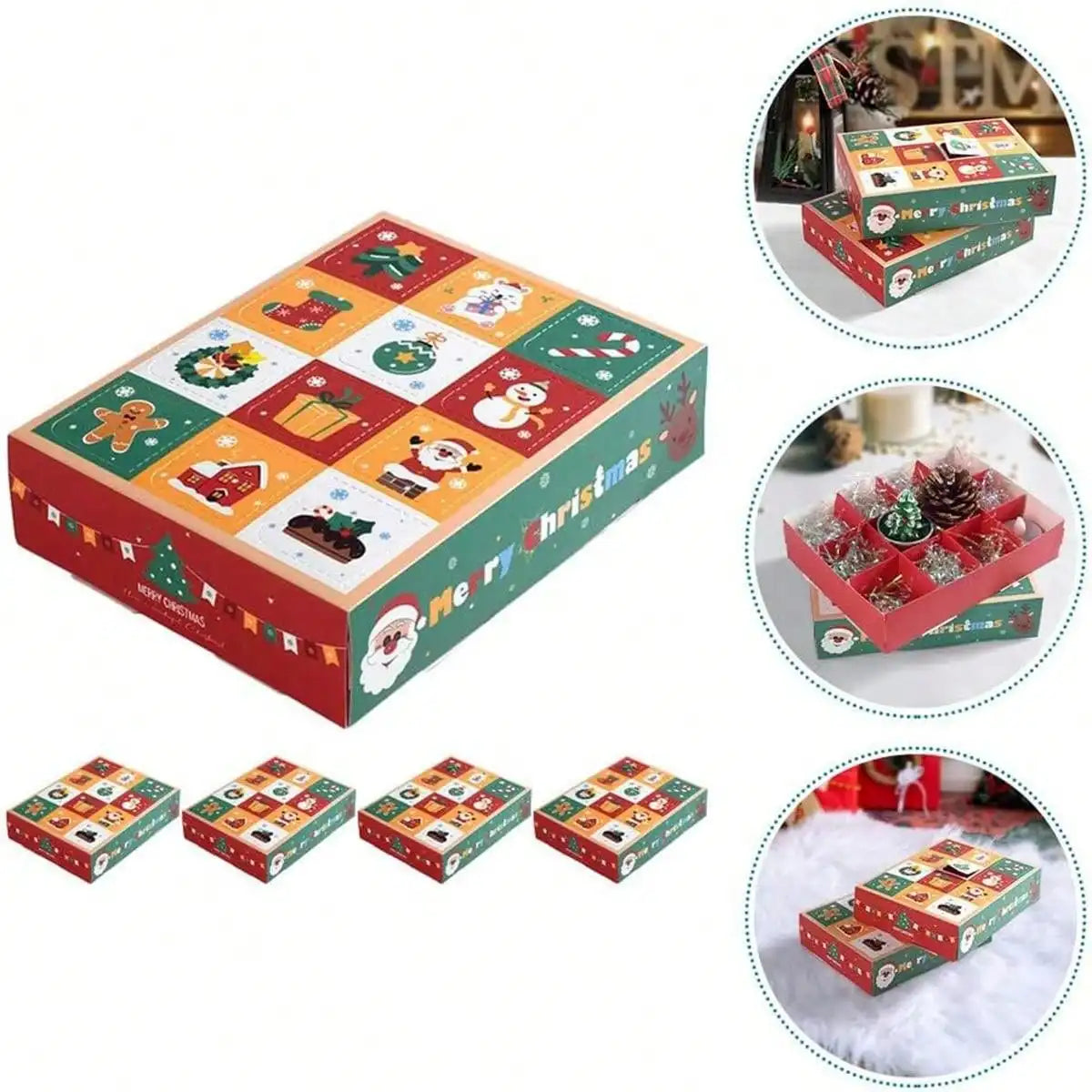 Boîtes calendrier de l'Avent à remplir – lot de 5 – vue 2 | Les Secrets de Léa