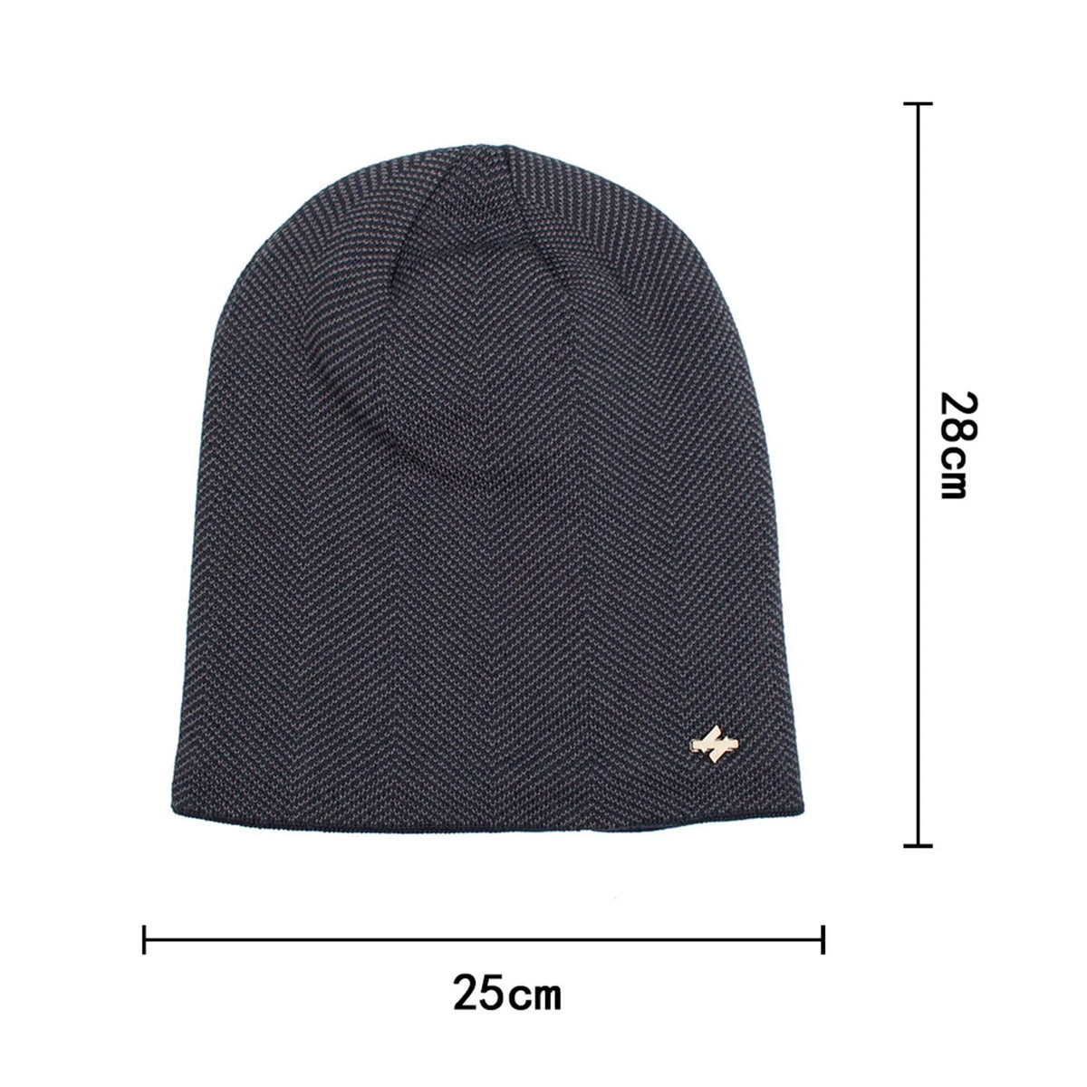 Bonnet doublé polaire – Maille chevrons, 55 à 60 cm – vue 4 | Les Secrets de Léa