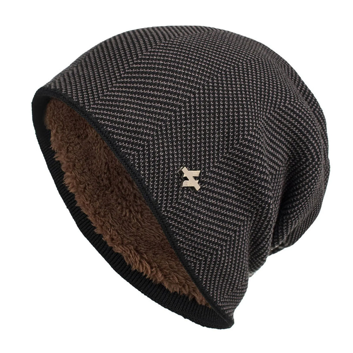 Bonnet doublé polaire – Maille chevrons, 55 à 60 cm – vue 9 | Les Secrets de Léa