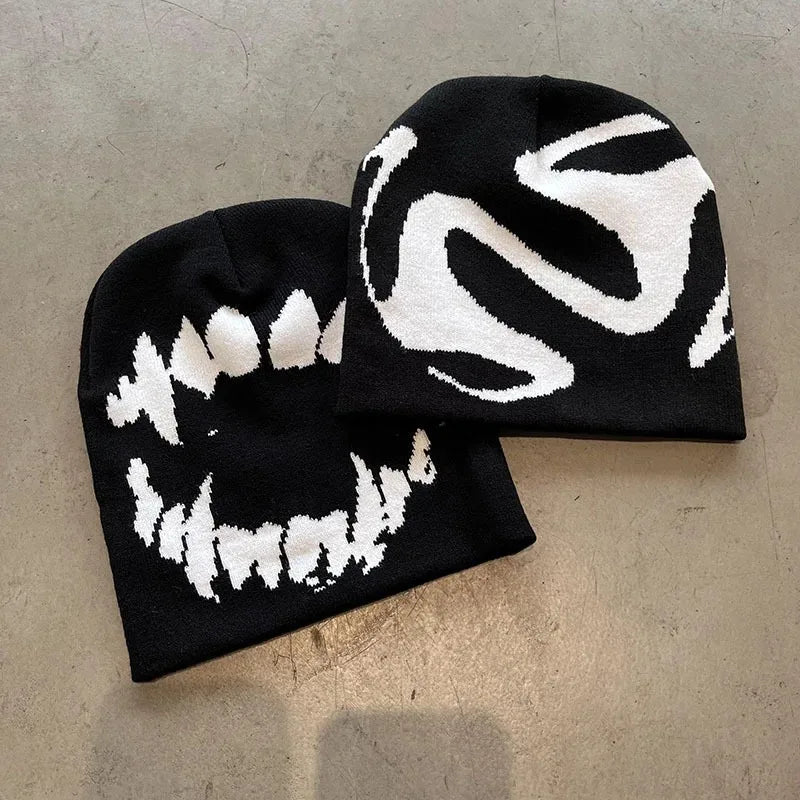 Bonnet jacquard crocs – Noir ou blanc, 5 modèles – vue 2 | Les Secrets de Léa