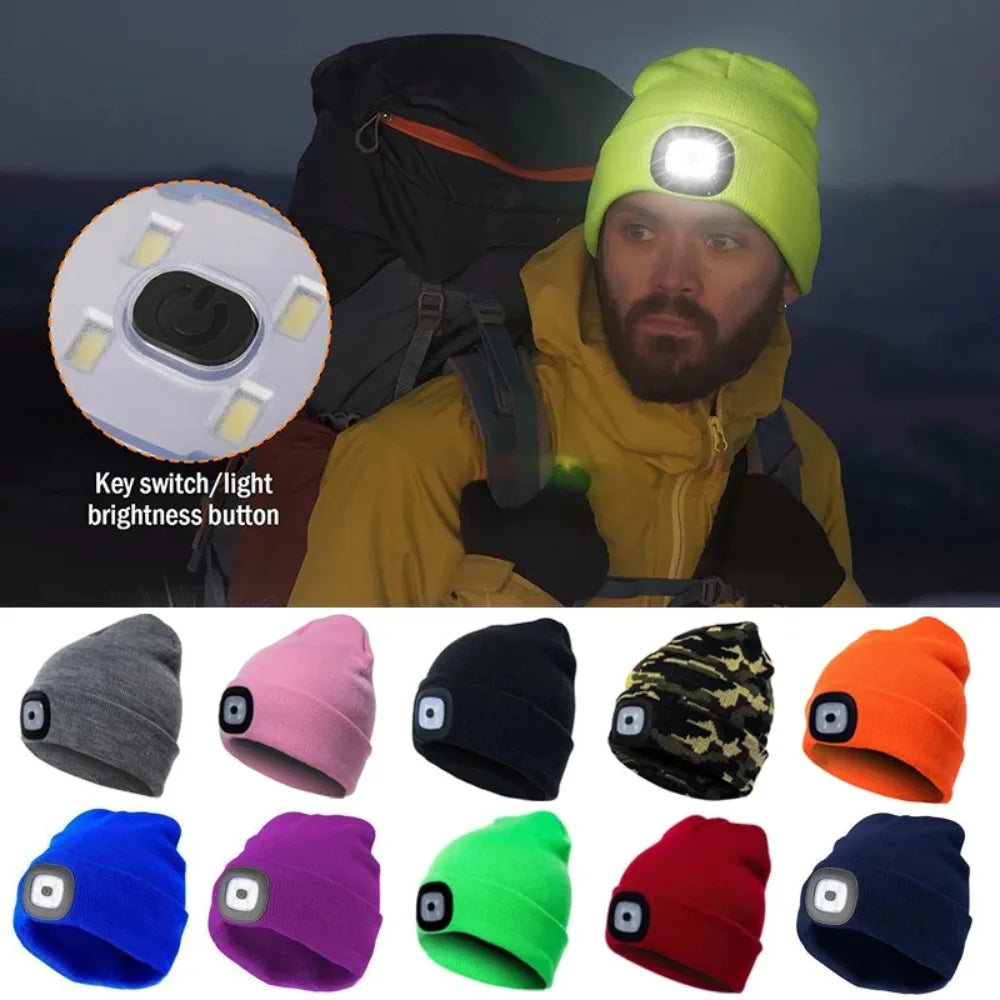 Bonnet à lampe LED rechargeable USB – Unisexe – vue 3 | Les Secrets de Léa