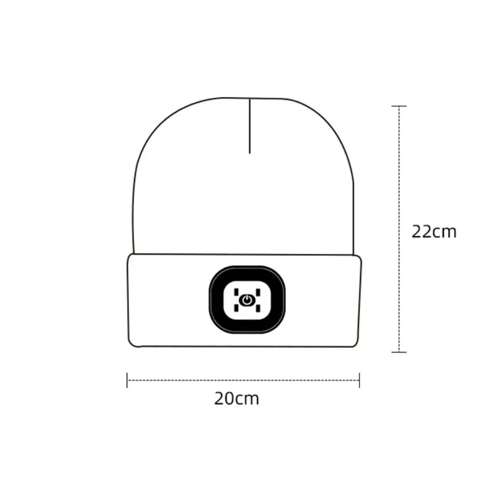 Bonnet à lampe LED rechargeable USB – Unisexe – vue 7 | Les Secrets de Léa