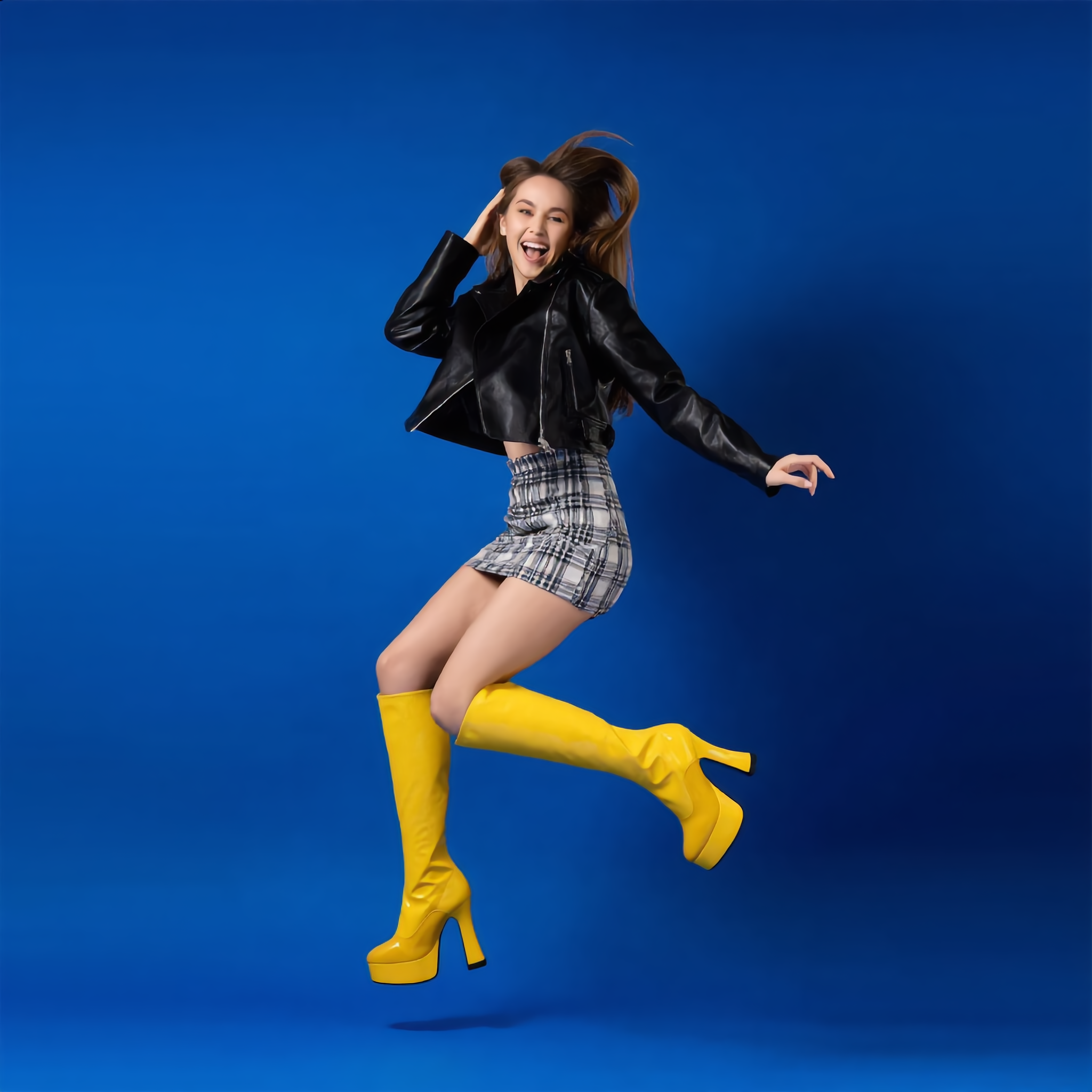 Women's Knee-High Boots – Chunky Block Heel and Platform