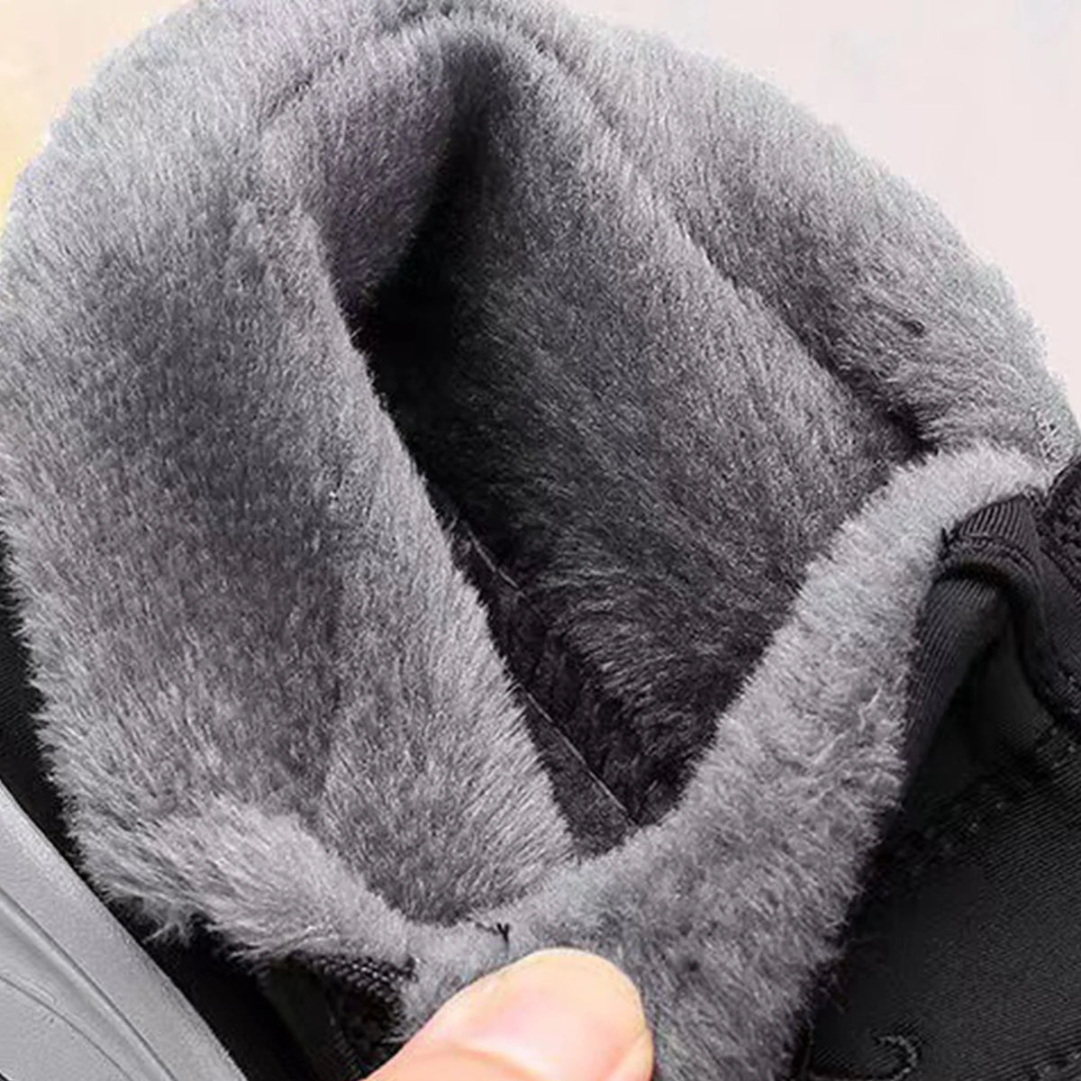 Bottines fourrées à enfiler, semelle crantée – Noir – vue 7