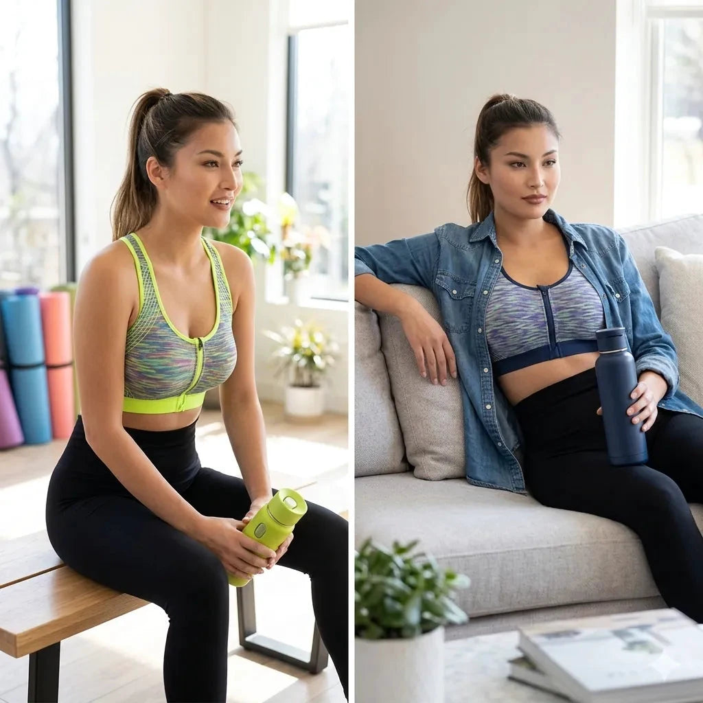Lot de 4 Brassières de Sport Zippées à Maintien Fort - LSDLBoutique