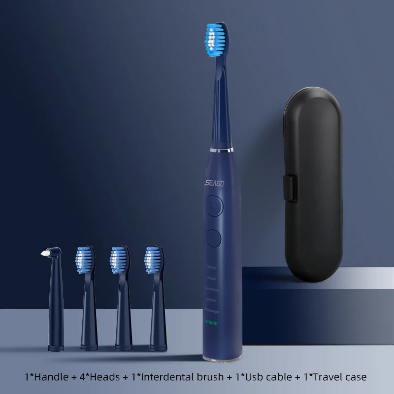 Brosse à dents électrique rechargeable USB – 5 modes – vue 10 | Les Secrets de Léa