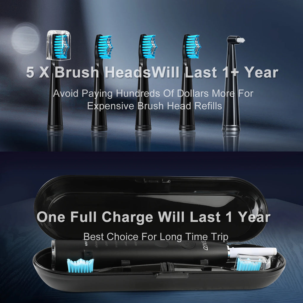 Brosse à dents électrique rechargeable USB – 5 modes – vue 4 | Les Secrets de Léa