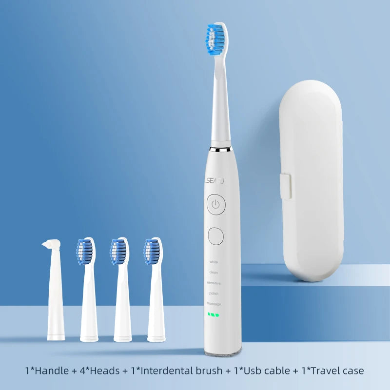 Brosse à dents électrique rechargeable USB – 5 modes – vue 8 | Les Secrets de Léa