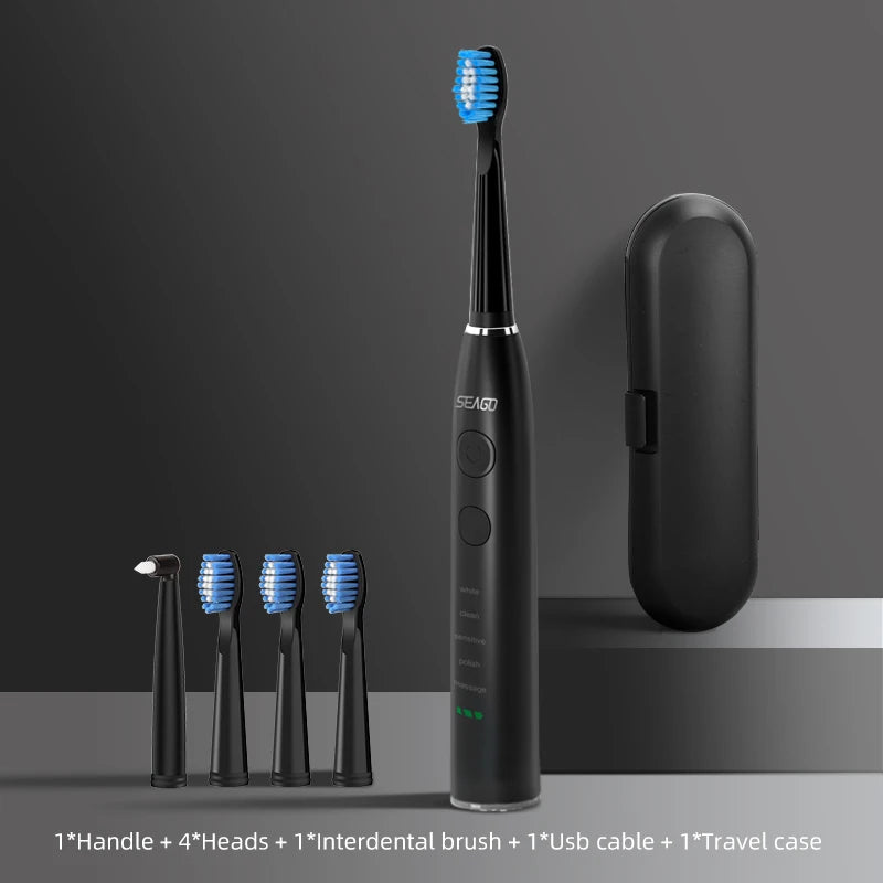 Brosse à dents électrique rechargeable USB – 5 modes – vue 9 | Les Secrets de Léa