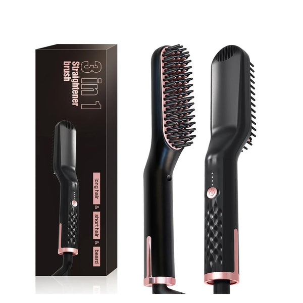 Brosse lissante chauffante pour barbe – Ions négatifs