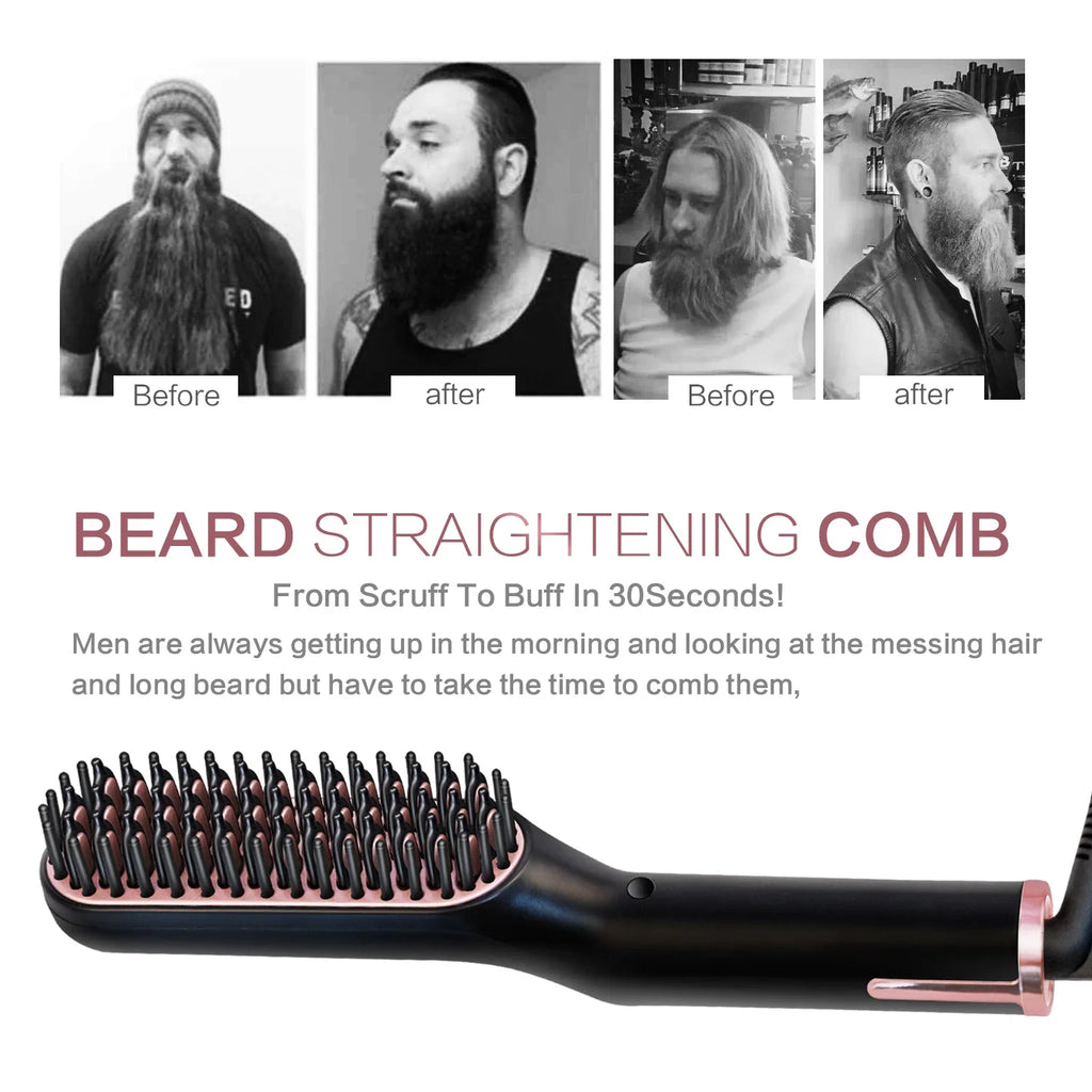 Brosse lissante chauffante pour barbe – Ions négatifs – vue 5 | Les Secrets de Léa