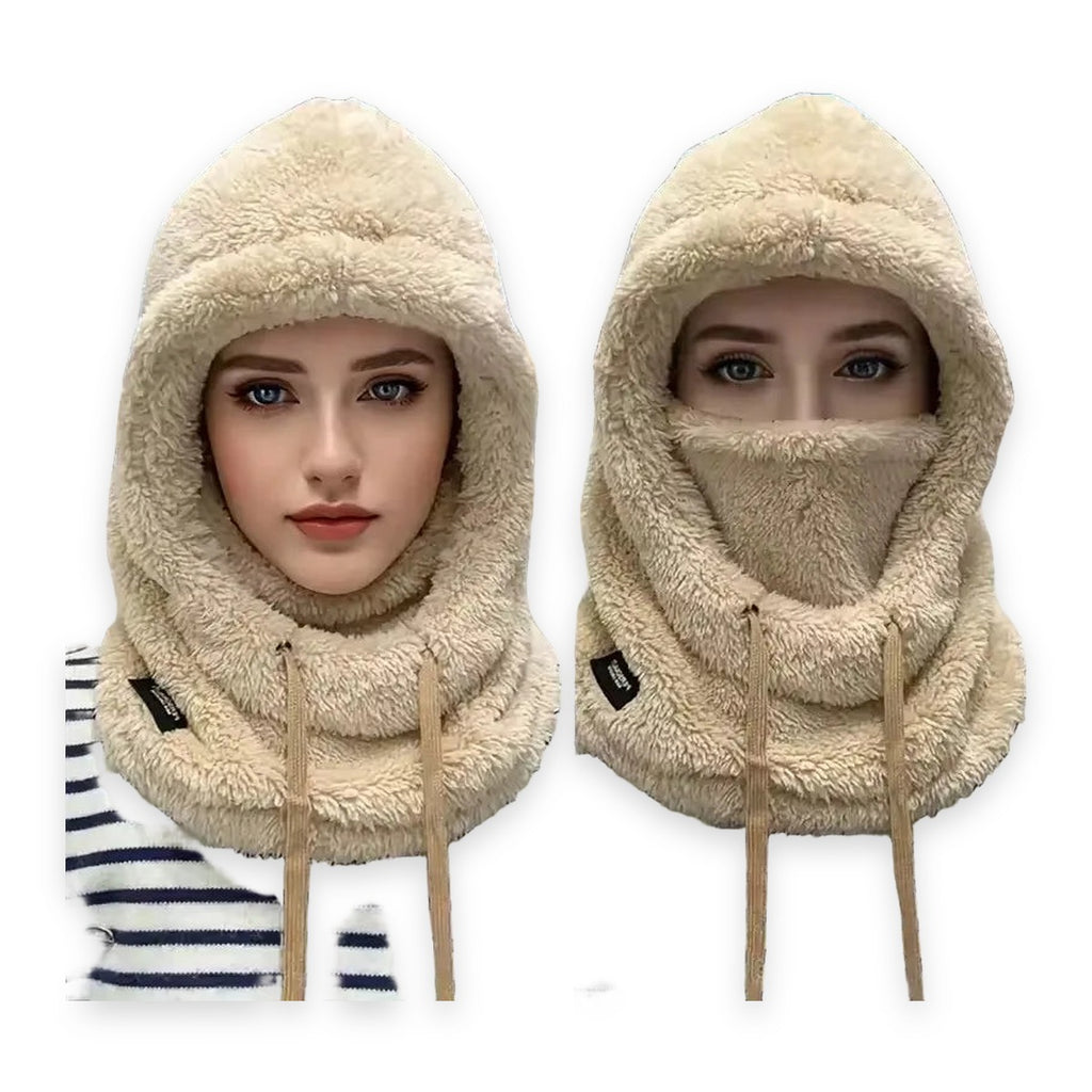 Cagoule polaire teddy à capuche et masque – 4 coloris