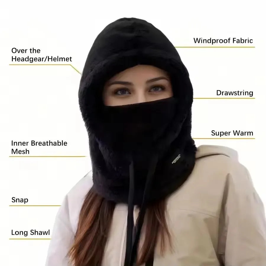 Cagoule polaire teddy à capuche et masque – 4 coloris – vue 4 | Les Secrets de Léa