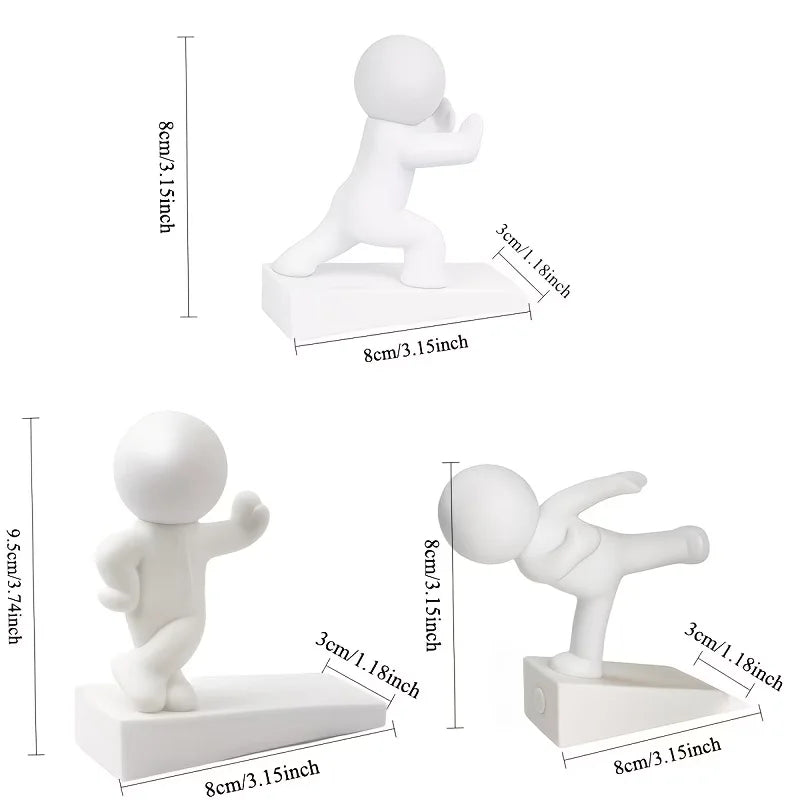 Cale-porte bonhomme imprimé en 3D – 3 poses – vue 5 | Les Secrets de Léa