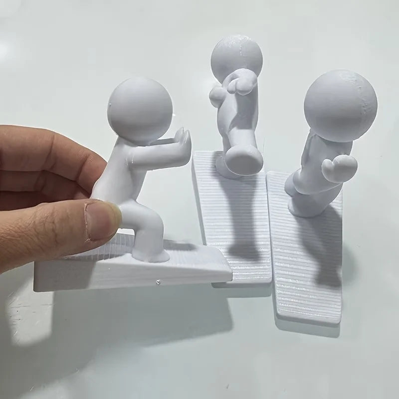 Cale-porte bonhomme imprimé en 3D – 3 poses – vue 6 | Les Secrets de Léa