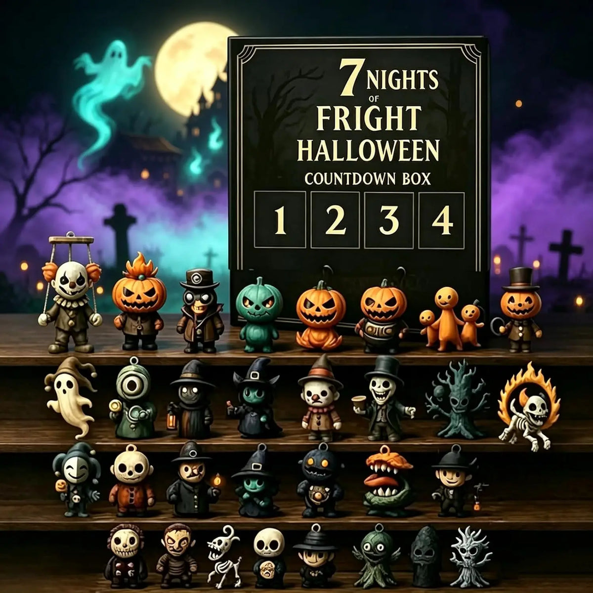 Calendrier Halloween Nuits de frissons – 7, 15 ou 31 cases – vue 6 | Les Secrets de Léa