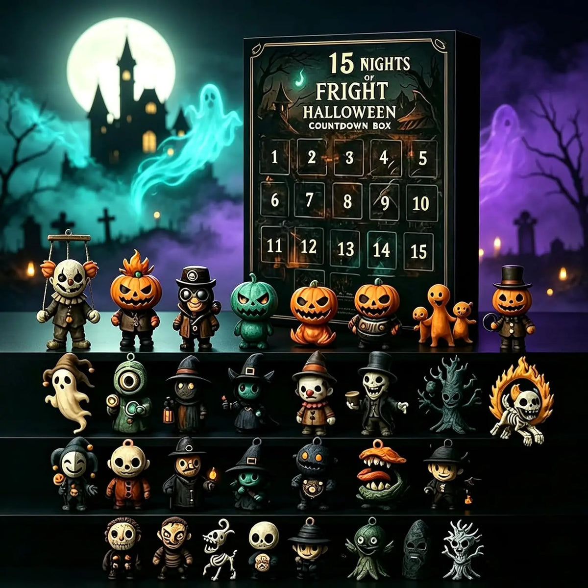 Calendrier Halloween Nuits de frissons – 7, 15 ou 31 cases – vue 7 | Les Secrets de Léa