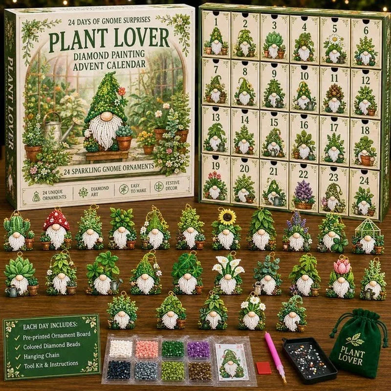 Calendrier de l'Avent broderie diamant – Gnomes à suspendre – vue 2 | Les Secrets de Léa