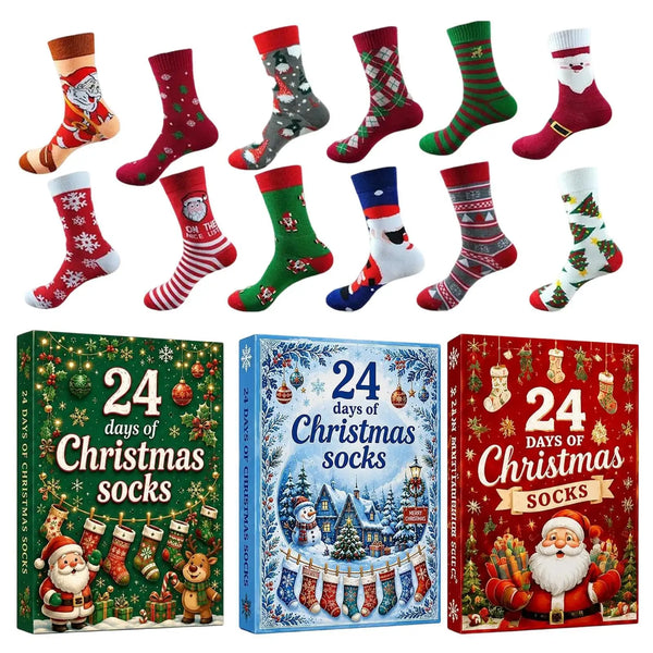 Calendrier de l'Avent chaussettes de Noël – 12 paires | Les Secrets de Léa
