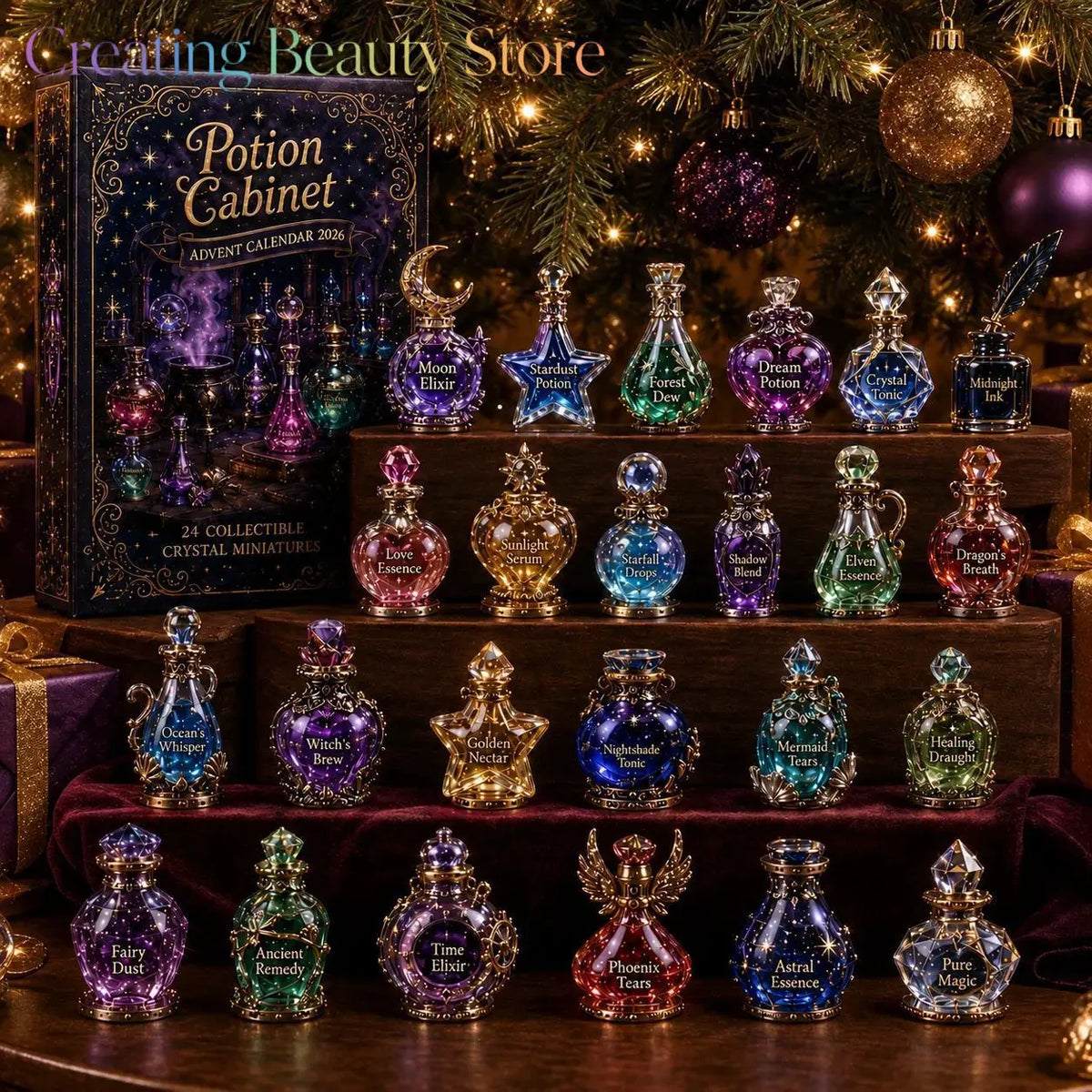 Calendrier de l'Avent miniatures effet cristal – 10 thèmes – vue 14 | Les Secrets de Léa