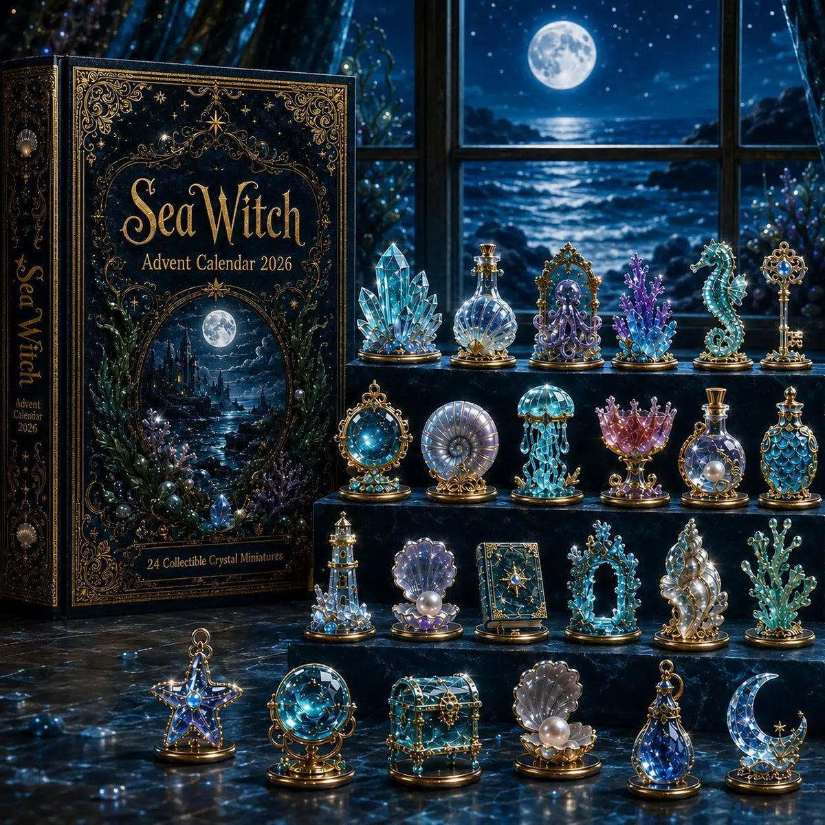 Calendrier de l'Avent miniatures effet cristal – 10 thèmes – vue 2 | Les Secrets de Léa