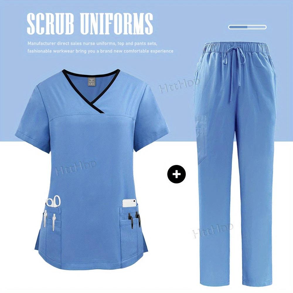 CareFit Tunique Médicale Femme Col V Pantalon Séchage Rapide - LSDLBoutique