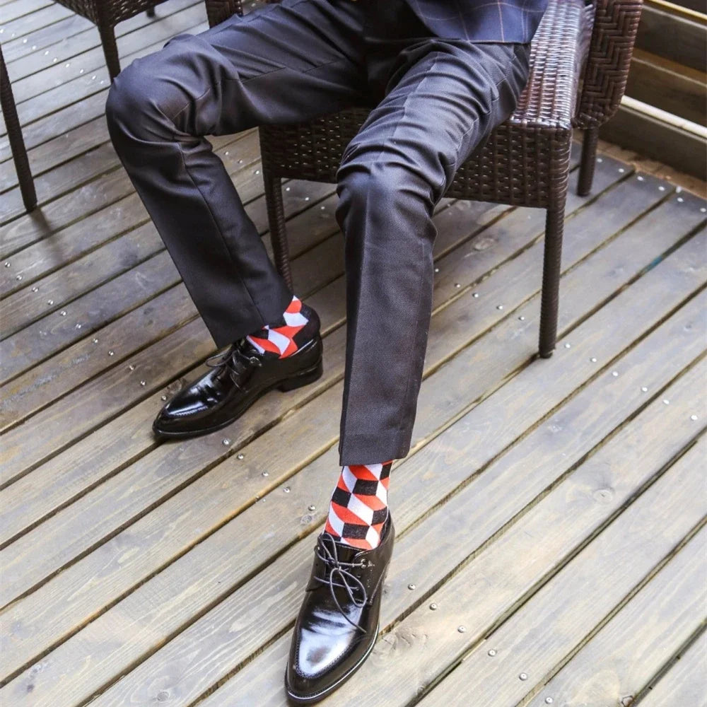 Chaussettes fantaisie à motifs – Lot de 5 paires, homme – vue 4 | Les Secrets de Léa