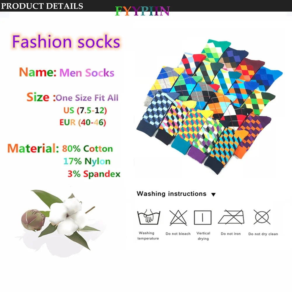 Chaussettes fantaisie à motifs – Lot de 5 paires, homme – vue 6 | Les Secrets de Léa