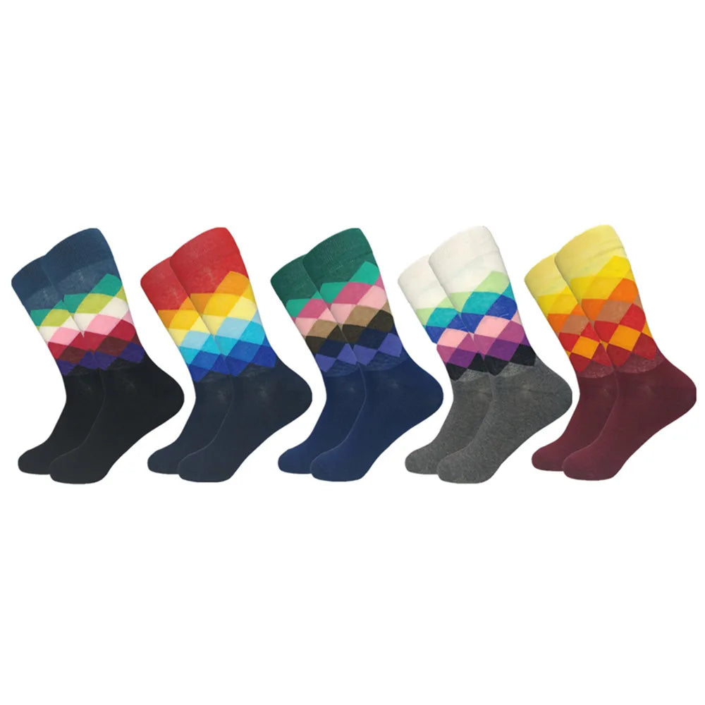 Chaussettes fantaisie à motifs – Lot de 5 paires, homme – vue 8 | Les Secrets de Léa