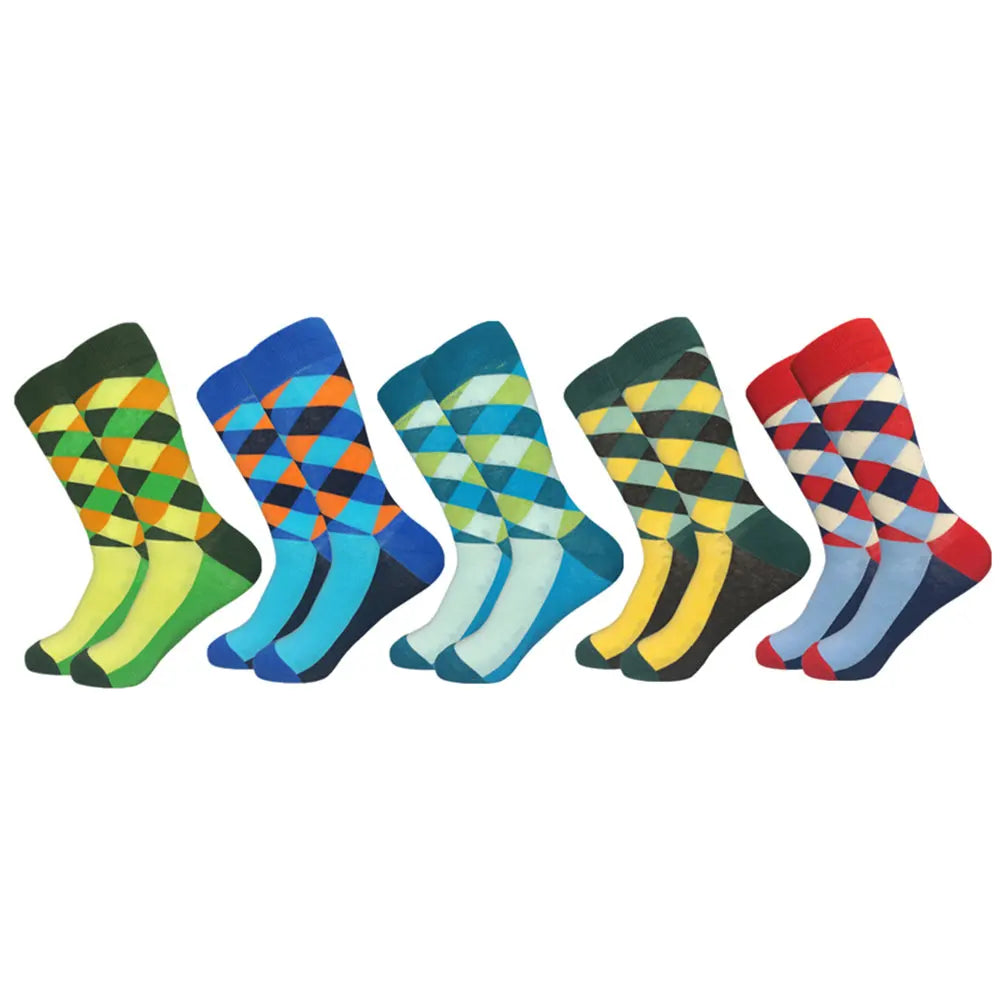 Chaussettes fantaisie à motifs – Lot de 5 paires, homme – vue 9 | Les Secrets de Léa